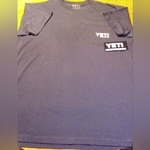 YETI Coolers Built For The Wild Blue 2XL Pocket T-Shirt Front/Back Design NWT
